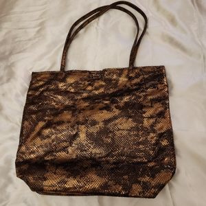 Vintage Metallic alligator skin handbag by Carlos Falchi